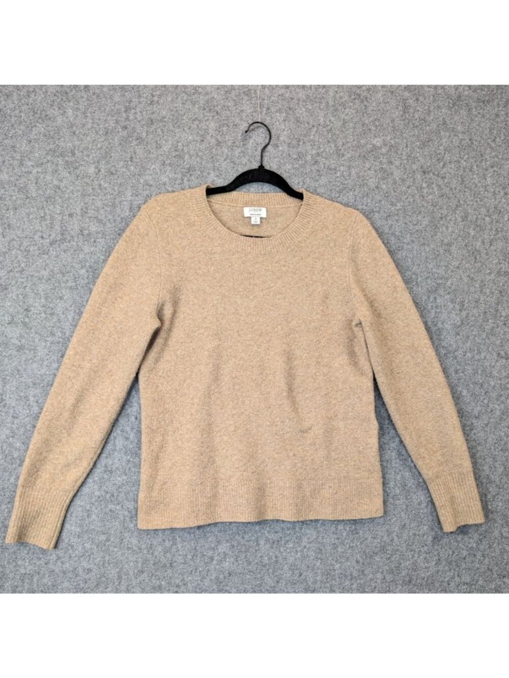 J Crew Extra Soft Crewneck Sweater Womens Small Wheat Beige